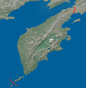 Satellite imagery of the Synthetica Peninsula